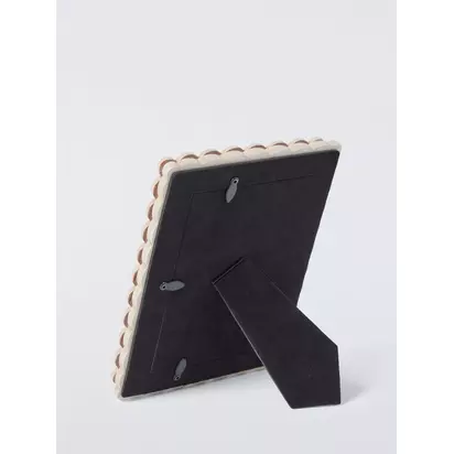 John Lewis Multi Scallop Hand Painted Photo Frame Mocha | 20.7 x 15.7 x 2.5cm