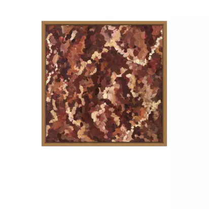 John Lewis Harlie Briggs 'Autumn Leaves' Framed Canvas Print, 86 x 86cm, Red/Brown Red Brown Beige | 86 x 86 x 3cm
