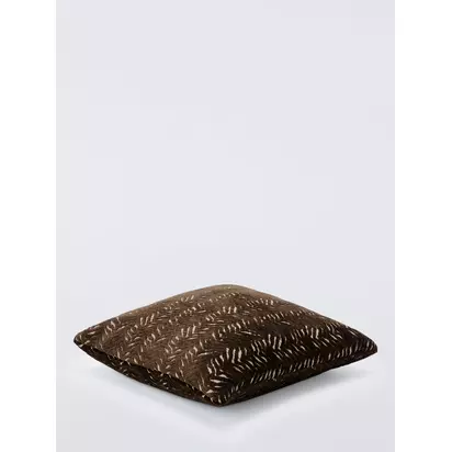 John Lewis Zebra Chenille Cushion, Cocoa Cocoa | 45 x 45cm