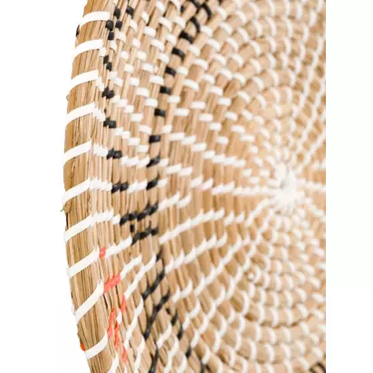 Gallery Direct Woven Seagrass Star Wall Hanging, Natural/Peach Natural Peach | Dia.42 x D8cm