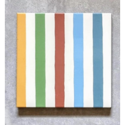 Pinstripes Rainbow Tile Indoor & Outdoor Tiles 20cm x 20cm