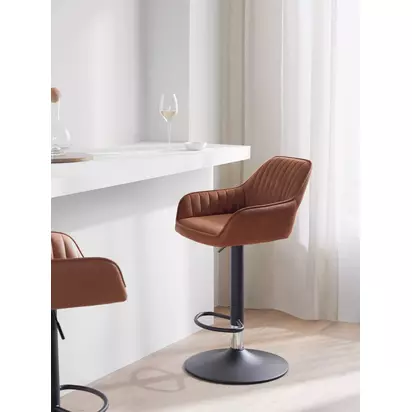 John Lewis Brooks II Gas Lift Adjustable Bar Stool, Set of 2 Whisky | H88.50cm * W49.50cm * D52.50cm