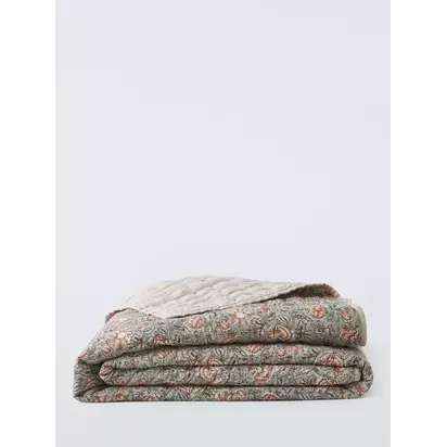 John Lewis Marigold Quilted Bedspread, Grey Mid Grey Mid | 220x220cm