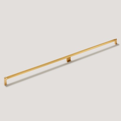 BECKER Grooved D-Bar Handle - Brass - 230mm (220mm CC) / Handle Only