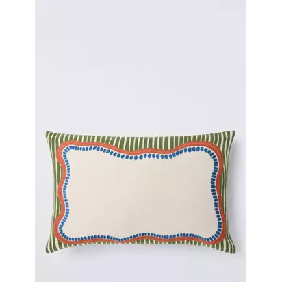 John Lewis Frame Cushion, Multi Multi | 35 x 55cm