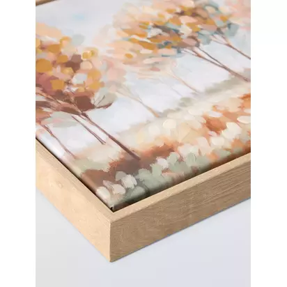 John Lewis 'Autumn Trees' Framed Canvas Print, Set of 2, 30 x 30cm, Multi Multi | 30 x 30 x 3.5cm