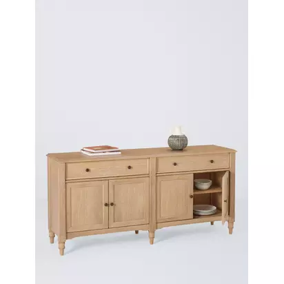 John Lewis Midhurst 4 Door Sideboard, Oak Oak | 45.20 x 85.00 x 180.00 cm  D x H x W