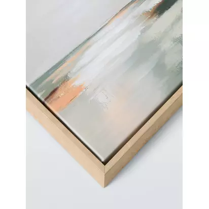 John Lewis 'Lakes' Framed Canvas Print, Set of 2, 30 x 30cm, Green Green | 30 x 30 x 3.5cm