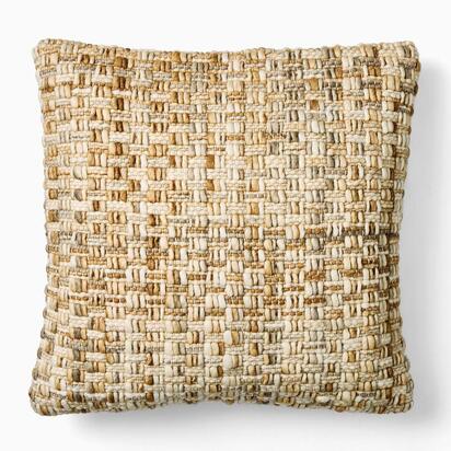 Variegated Basketweave Cushion Cover, 51 cm x 51 cm, Honey