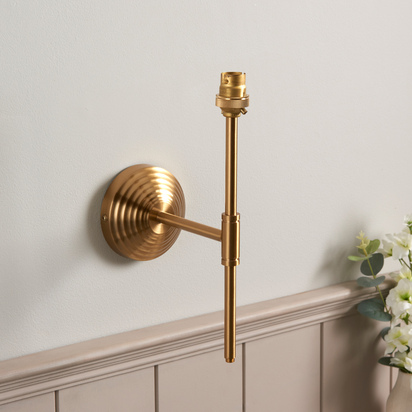 Obelisk T Bar 1 Wall Light Fitting Brushed Brass
