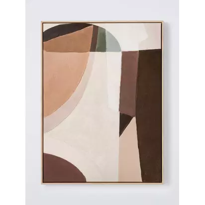 John Lewis 'Autumn Shape' Abstract Framed Canvas Print, 100 x 70cm, Brown Multi | 100 x 70 x 3.5cm