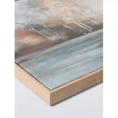 John Lewis 'Trees on the Lake' Framed Canvas Print, 50 x 100cm Multi | 50 x 100 x 3.5cm