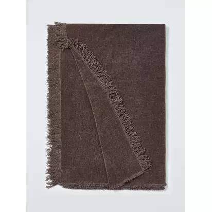 John Lewis Chenille Weave Throw Cocoa | 200 x 150cm