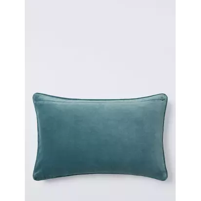 John Lewis Patchwork Velvet Cushion, Multi Multi | 35 x 55cm