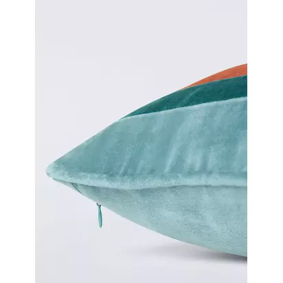 John Lewis Patchwork Velvet Cushion, Multi Multi | 35 x 55cm