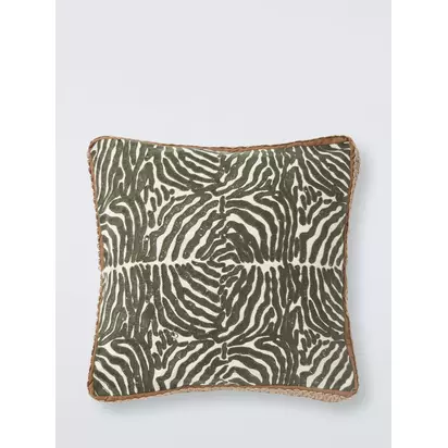 John Lewis Safari Cushion, Avocado Avocado | 45 x 45cm