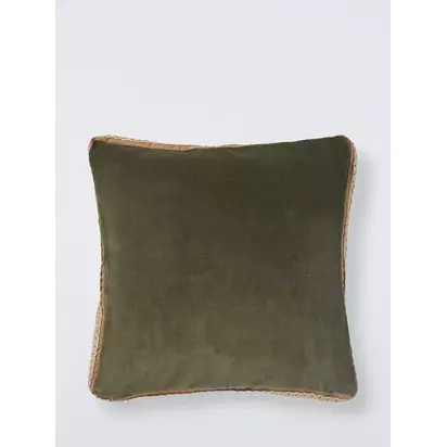 John Lewis Safari Cushion, Avocado Avocado | 45 x 45cm