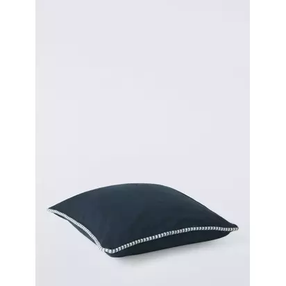John Lewis Striped Piping Cushion Blue | 45 x 45cm