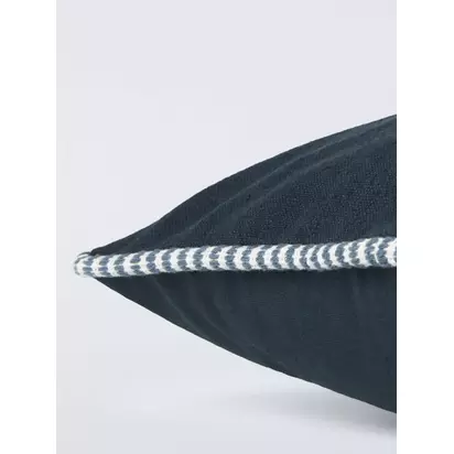 John Lewis Striped Piping Cushion Blue | 45 x 45cm