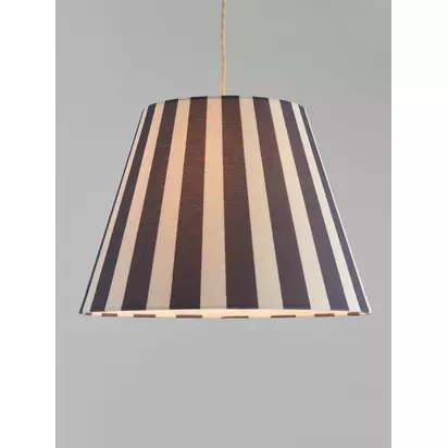 John Lewis Bold Stripe Tapered Lampshade Black | H28 x Dia.40cm