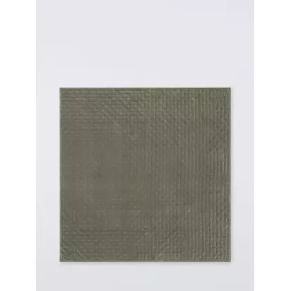 John Lewis Cotton Velvet Quilt Avocado | 220x220cm