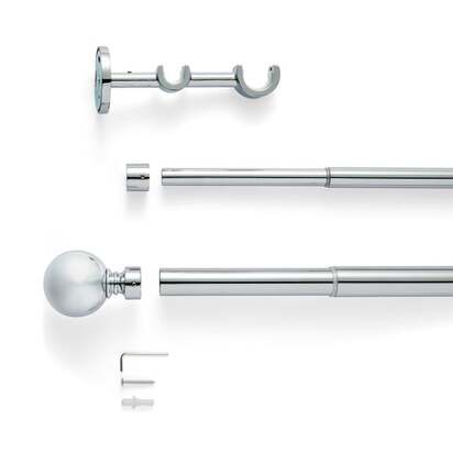 Ashton Double Layer Extendable Metal Curtain Pole