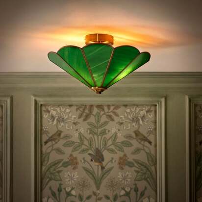 Colette Mid Century 2 Light Flush Ceiling Light