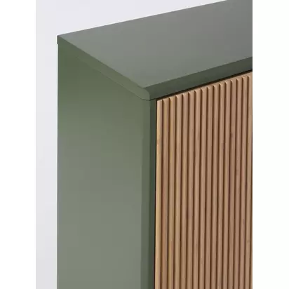 John Lewis Ridge 2 Door Cabinet, Avocado Avocado Green | H91 x W35 x D76cm