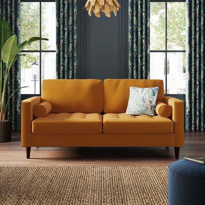 Zoe 3 Seater Double Sofa Bed, Velvet