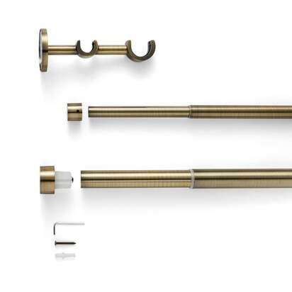 Trinity Double Layer Extendable Metal Eyelet Curtain Pole