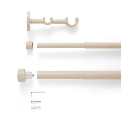 Trinity Double Layer Extendable Metal Eyelet Curtain Pole