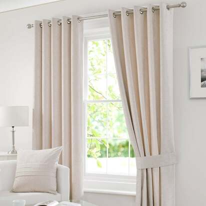 Chenille Eyelet Curtains (Blackout Available)