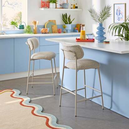 Elements Cooper Barstool, Tonal Boucle