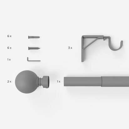 Ashton Extendable Metal Eyelet Curtain Pole