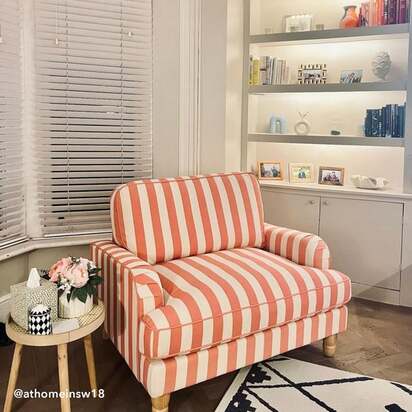 Beatrice Woven Stripe Snuggle Chair