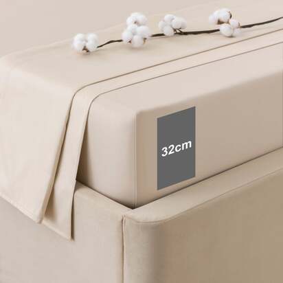 Dorma Smooth & Soft 300 Thread Count 100% Cotton Sateen Fitted Sheet