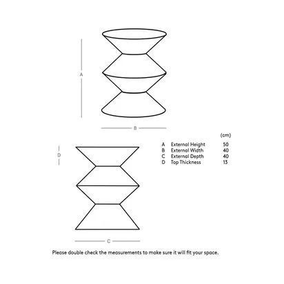 Swoon Tammy Side Table, Natural Oak Stain Natural Oak | H50cm x W40cm x D40cm