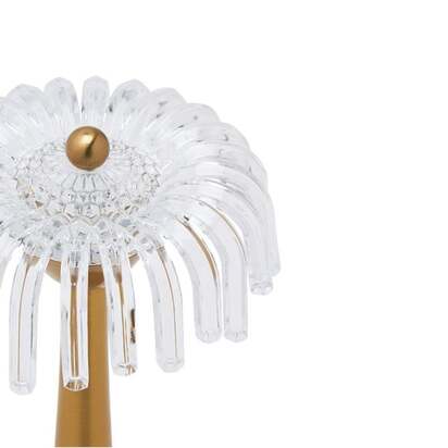 Hestia Bronze Base Crystal Trim Rechargeable Colour Changing LED Touch Table Lamp