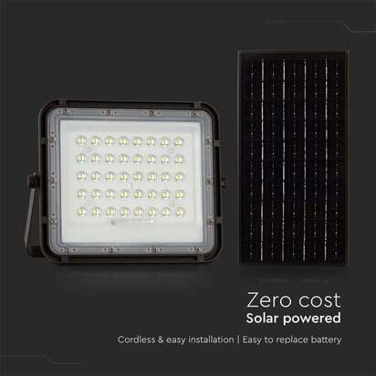 V-TAC 80W LED Solar Floodlight Outdoor Wall Light