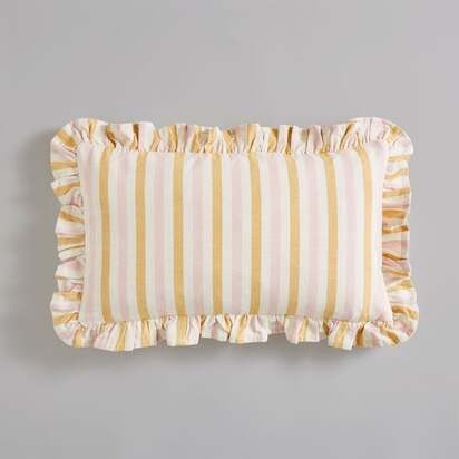 Frilled Stripe Rectangle Cushion Cover