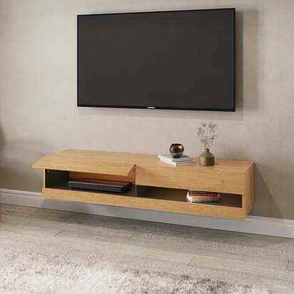 Delta 180cm Floating Wall TV Unit with LEDs for TVs up to 80"