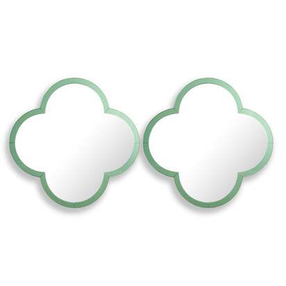 Pride and Joy Coloured Glass Clover Wall Mirror