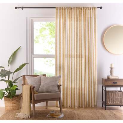Lettie Stripe Slot Top Voile Panel