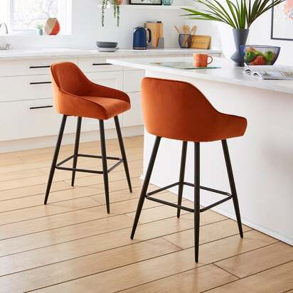 Radleigh Bar Stool, Velvet