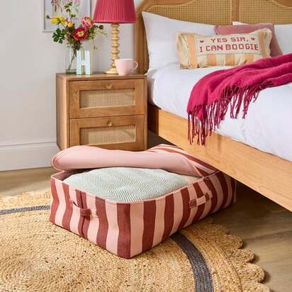 Beatrice Woven Stripe Underbed Storage Bag