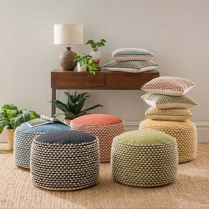 Jersey Bobble Round Pouffe