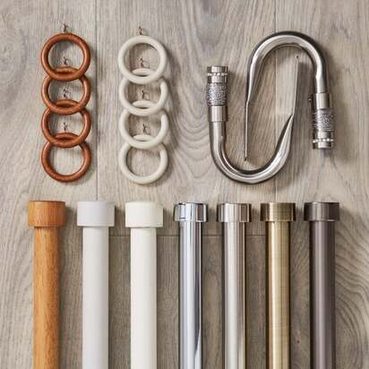 Trinity Fixed Wooden Eyelet Curtain Pole