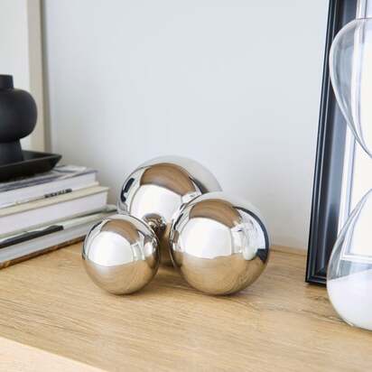 Hotel Set of 3 Chrome Decorative Balls