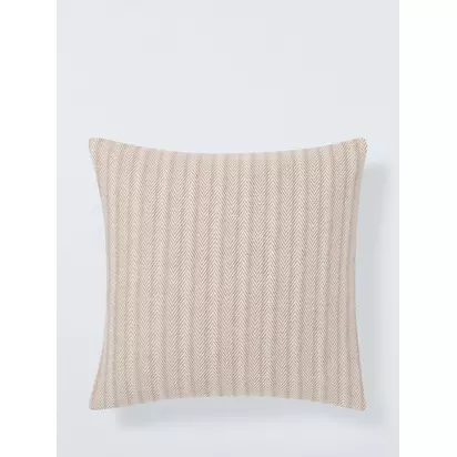 John Lewis Herringbone Cushion Natural | 50 x 50cm