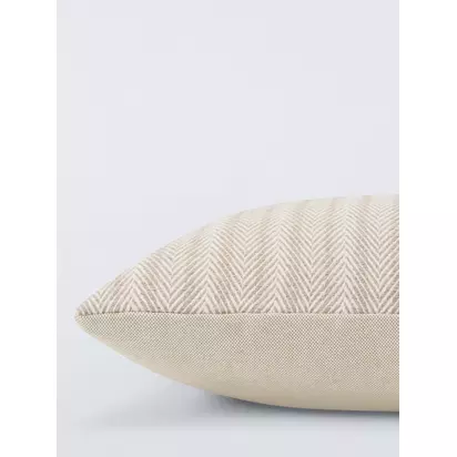 John Lewis Herringbone Cushion Natural | 50 x 50cm